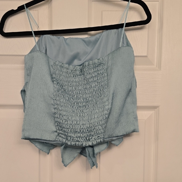 Light Blue Ruffle Camisole - Picture 2 of 3
